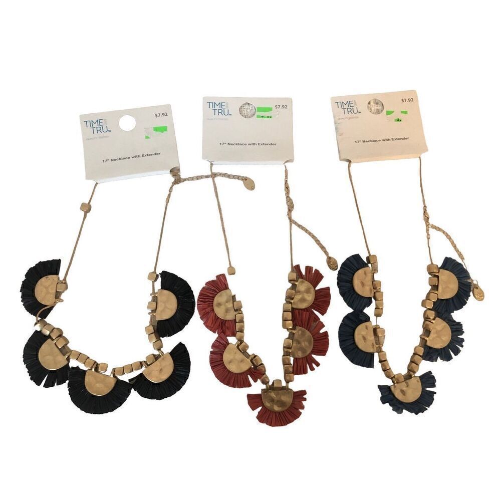 Brand New Time & Tru Lot of Three (3) 17” Necklace w/ Extender